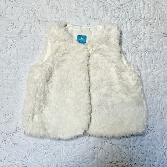 Gap Faux Fur Vest Size 2 - Picture 2 of 5
